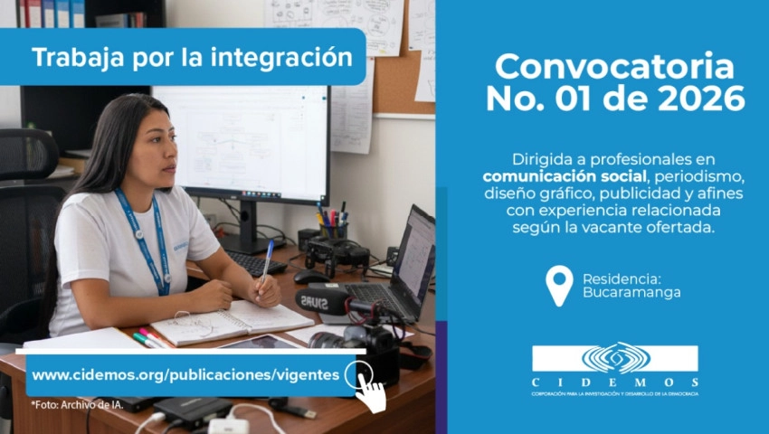 Convocatoria No. 01 de 2026 | Profesionales en comunicación, periodismo, diseño, publicidad y afines (1 vacante)