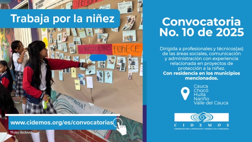 Convocatoria No. 10 de 2025 Cauca, Valle del Cauca, Nariño, Choco y Huila
